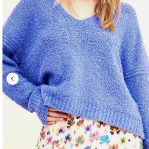 Free People Cozy Blue Women's Sweater